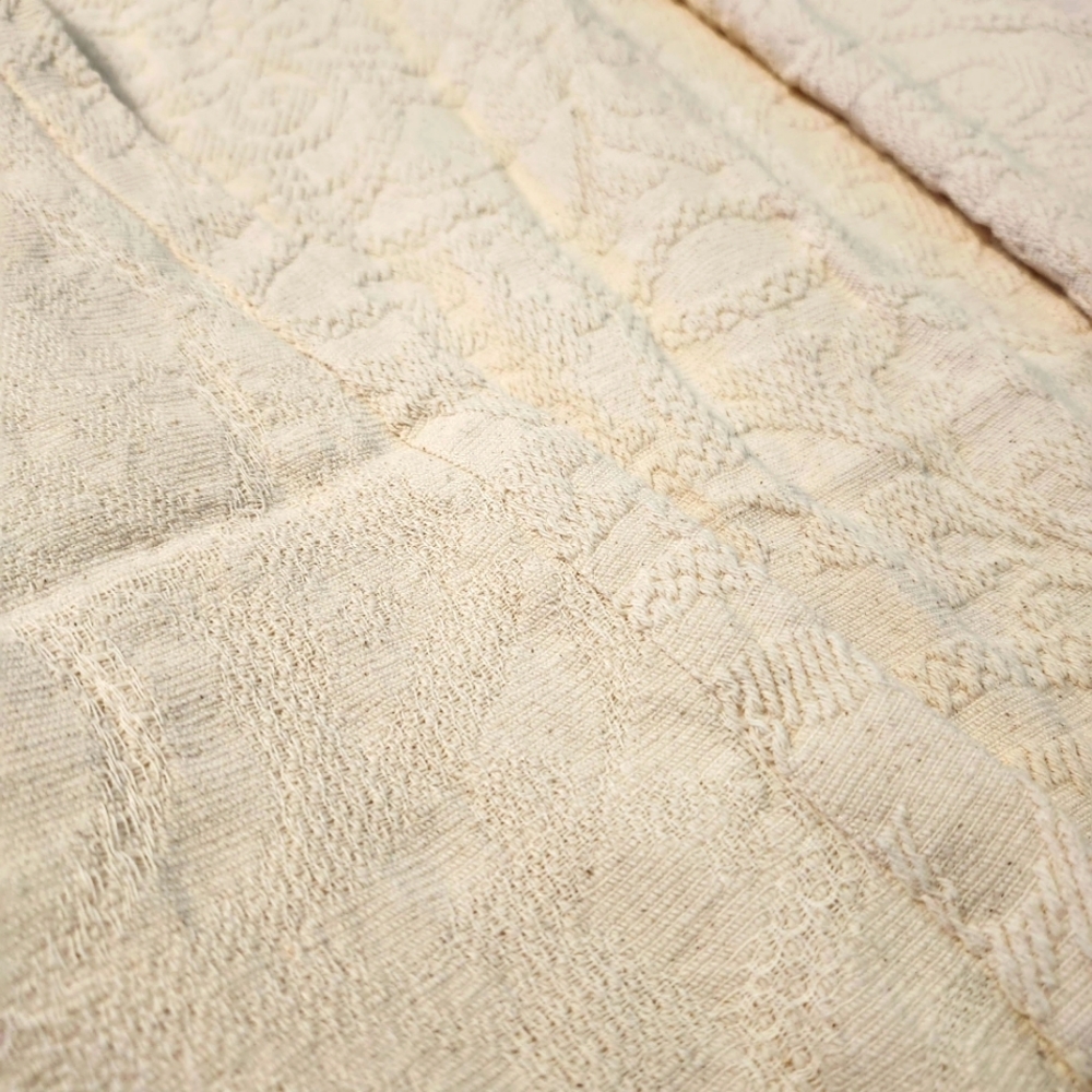 Cream Textured Pocket Rod Curtain Panels Set Of 2 Approx 52 X 102 Per Panel